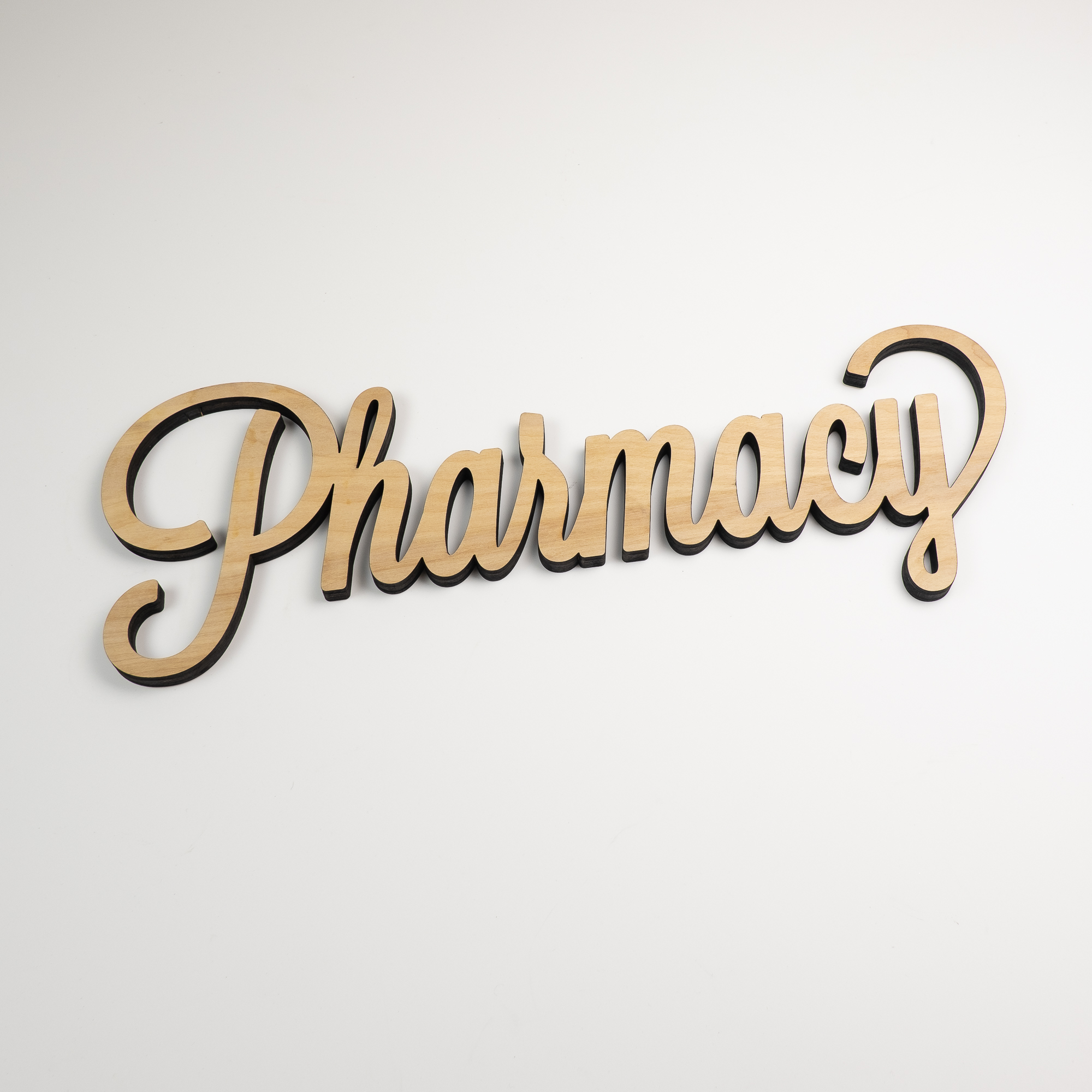 Pharmacy Wood Sign front view