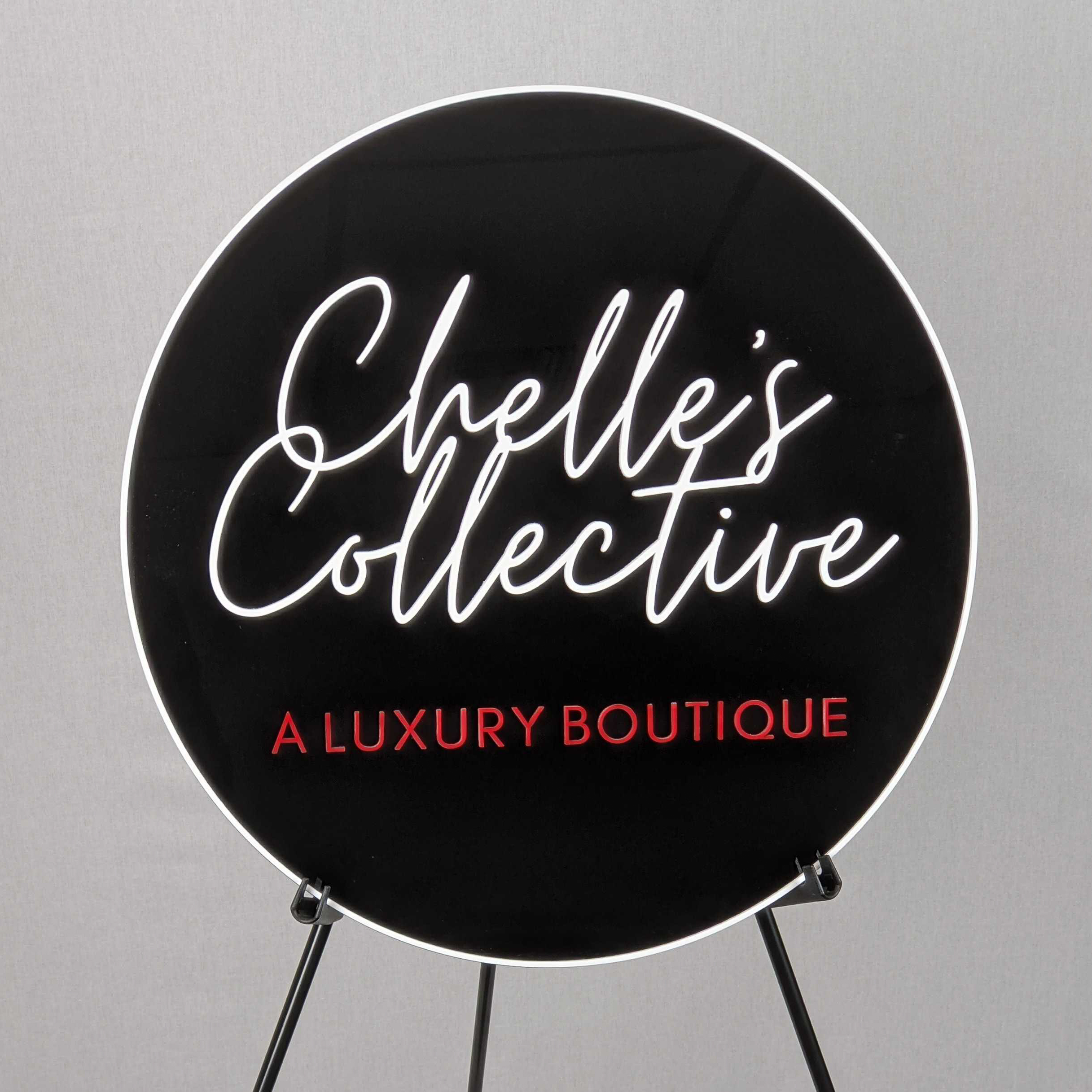 Chelle's Collective Round sign