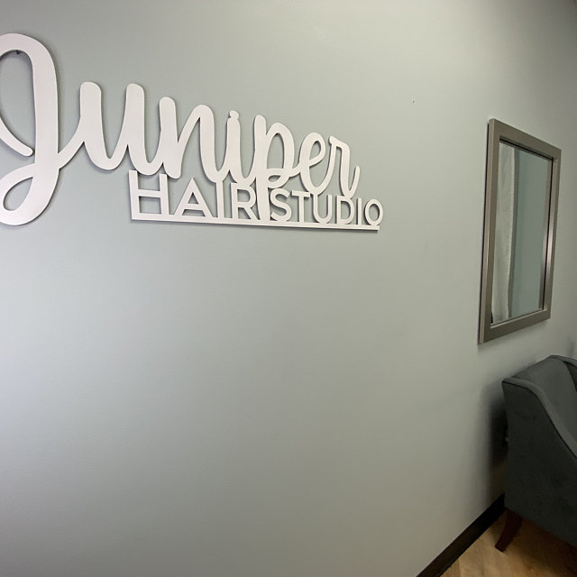 Juniper Hair Studio sign