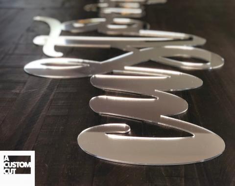 Profile view of 1/8" thick acrylic