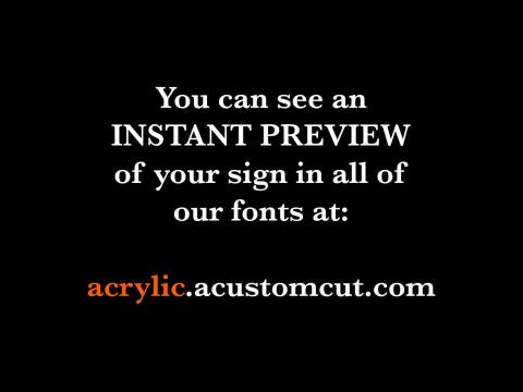 Acrylic font preview