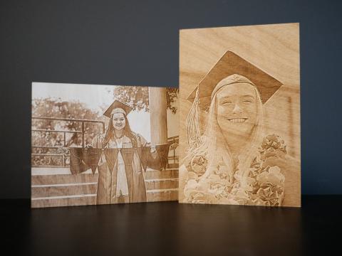 engraved graduation photos