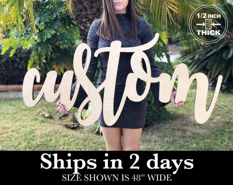 Half Inch Wood Name Sign Cover