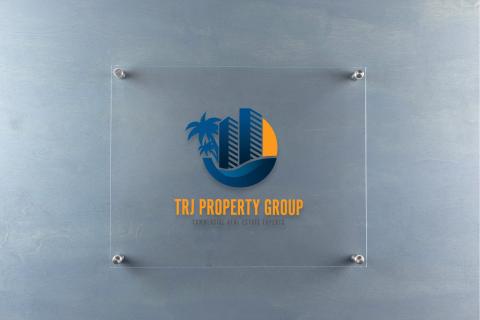 Custom Acrylic Logo Sign on Standoffs - Color Print Front