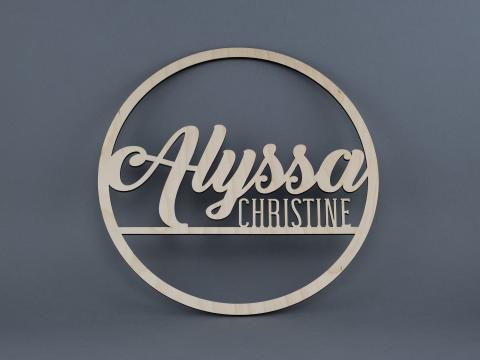 Alyssa Christine Round Name Sign