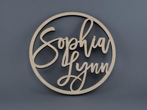 Sophia Lynn Round name sign
