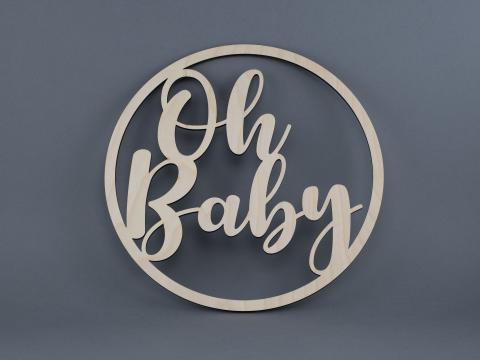 Oh Baby round sign