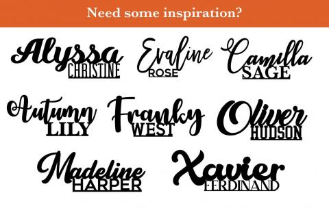 2 line name sign inspiration