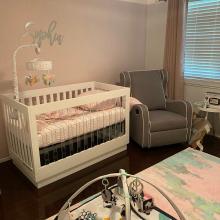 24" Silver Mirror Sophia in Madina Font