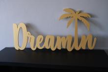 Dreamin Sign in metallic gold