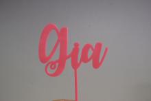 Gia Pink Cake Topper