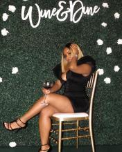 Wine&Dine white acrylic sign