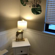 Hayden Lee two line name sign